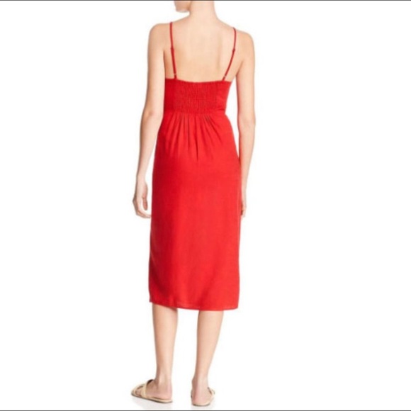 Re:Named Red Linen Sleeveless Midi Sundress - Picture 2 of 7